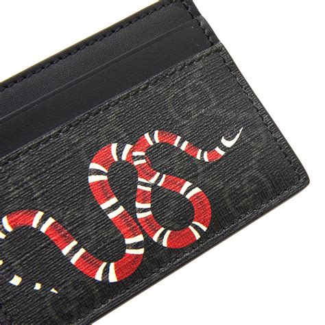 gucci floral card holder|Gucci card holder with snake.